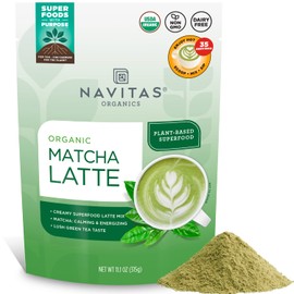 Navitas Organics Mezcla Instantánea Para Matcha Latte Una Mezcla Sencilla Y Práctica Para Un Latte Dulce Y Cremoso. Mezclar Con Agua. Sin Lácteos Y...