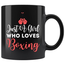 Sister Women Girl Loves Boxing Girls Boxing Cup - 11Oz Birthday Mug Black Mugs