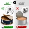 Marshland Tin Opener UK - Stainless Steel Soft Handled Manual-Magnetic