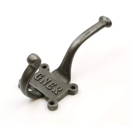 Coat Hook Double GNER 2 Part Cast Antique Iron 125mm - Pack of 5