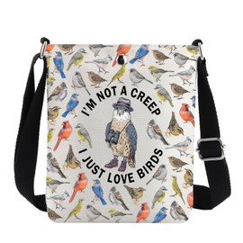MYSOMY Bird Nerd Crossbody Bag Bird Watcher Gifts Bird Lovers Shoulder Bag Twitcher Gifts Bird Watching Gifts, I'm Not a Creep Cb2, 111