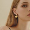 HESSAWELL Gold Shell Earrings 14K Gold Plated Beach Earrings for