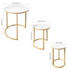 AT-VALY Nesting Tables Coffee Table Set of 3,Round Side Table