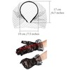 Geyoga Black Veil Headband Mesh Fascinator Hat with Lace Gloves