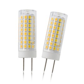 G8 LED Bulb Dimmable 7W Equivalent to G8 Halogen Bulb 75W-80W, GY8.6 /G8 Bi-Pin Base Light Bulb AC 120V G8 Bulb for Under Cabinet Light, Under Counter Kitchen Lighting Warm White 3000K 2Pack