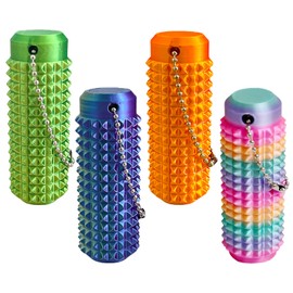 Pack of 4 Spiky Grippie Stim Keychain, Little Ouchies Pain Fidget, Spiky Grippie Stim Keychain, ADHD Sensory Toy, Fidl Bitz Gifts, Sensory Toy, Anti-Stress Fidget Toys for Anxiety