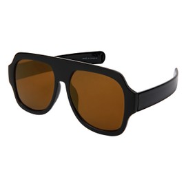 Edge I-Wear Square Sunglasses for Women Men Aviator Sunglasses Flat Top 541095-KGM-2(BLK.kgm)