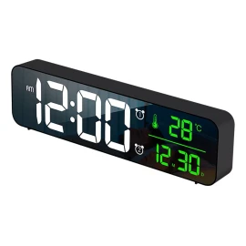 Generic Despertador Led: Termómetro, 2 Alarmas, 5 Niveles De Brillo,