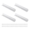 uxcell 4Pcs L-Shaped Brackets Corner Brace, 0.98"x0.98"x7.87" Corner Bracket Shelf