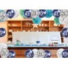 13th Birthday Balloons, Pack of 21 Navy Blue Silver 13th