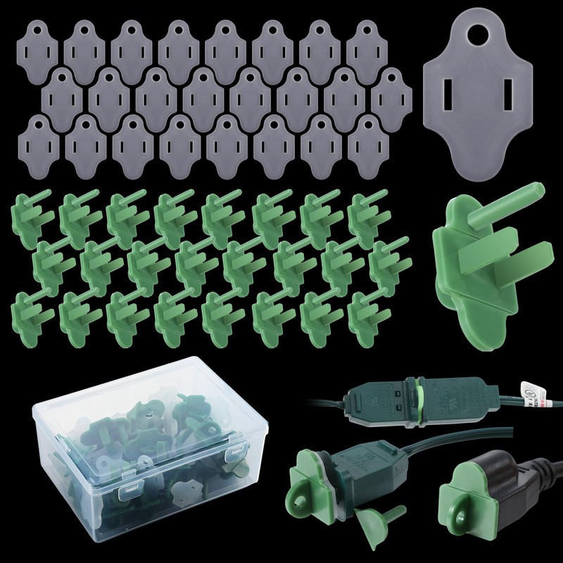 Maasechs 25 Sets Green Weatherproof Gaskets and Plug Protectors Covers