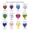 YL Heart Necklace 925 Sterling Silver 12 Birthstone Cubic Zirconia
