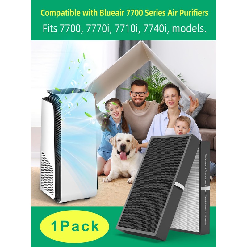 7700 Smart Filter Replacement Compatible with Blueair 7710i, 7770i, 7740i,