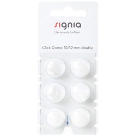 signia Click Dome 10/12 mm Double For RIC Hearing Aids - 6 Domes Each by Siemens