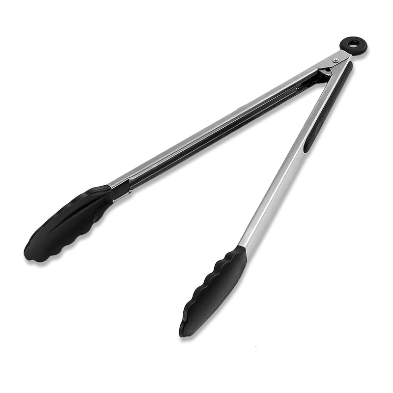 KITCOOMI Long Kitchen Grill Tongs - Heavy Duty Stainless Steel