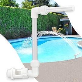 Klleyna Water-Fountain Swimming-Pool Sprinkle Accessories - Waterfall Above In-ground Pool, Cooling Spray for Outdoor Garden Pond Aerator Circulation, High Pressure Pool Jet Fountain Pump Attachment