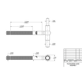 Starrett 579D Self Centering Telescoping Gauge With 2 Telescoping Arm, 1-1/4" - 2-1/8" Range, 2-3/8" Handle Length