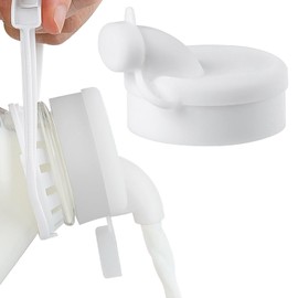 Dwbligt 2 pcs Silicone Pour Spout Caps for Glass Milk Bottles, Compatible with Bottles with Outer Diameter(4.5±0.2cm) - Easy to Clean, Durable, BPA-Free