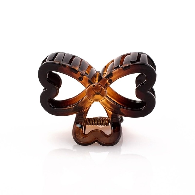 Righe e Pois, Haarspange mit brauner Schildkröte aus ABS-Kunststoff, Haarspange
