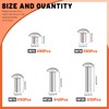 Tanstic 260Pcs M5 Solid Aluminum Brazier Head Rivets, 6mm 10mm