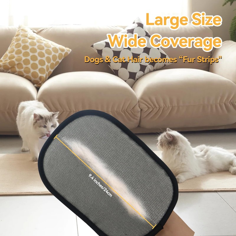 Zayin Pet Hair Removal Glove - 2 Pack Five Finger