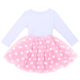Toddler Kids Baby Girls Clothes Long Sleeve Three Letter Shirts Top+Polka Dots Skirt Dress Fall Outfits Set for Child Elegant Festival Carnival Dress Up Clothing Pink Dots-My 3rd Birthday 3T