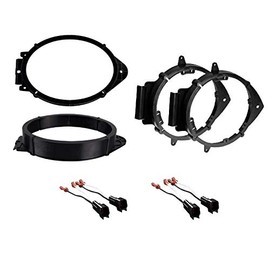 ASC Premium 6x9" Front + 6+-Inch 6" 6.5" 6.75" Rear Car Speaker Install Adapter Mount Bracket Plates w/Speaker Wire Connectors for Select GM GMC Vehicles- See Below for Compatible Vehicles