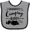 inktastic Grandpas Camping Buddy Baby Bib Heather and Black 3b4db