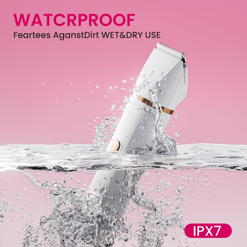 Electric Razors for Women, 5-in-1 Wet/Dry Bikini Trimmer with USB