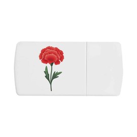 'Single Carnation Flower' Pill Box with Tablet Splitter (PI00033839)