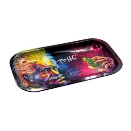 Metal Rolling Tray, T=HC2 Einstein Design by V Syndicate, Medium (Available in 2 Sizes)