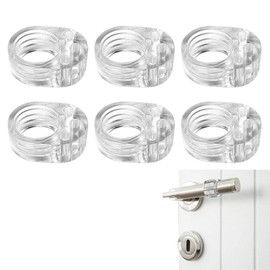 Door Handle Bumper,6 PCS PVC Door Handle Bumpers Guard Transparent Door Stopper Wall Protectors to Buffer Walls and Stop Wall Damage