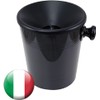 Wineware Mini/Individual Plastic Spittoon - Black, 1 Liter, with Funnel