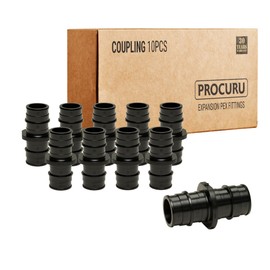[10-Pack] PROCURU 1-Inch Coupling, Expansion PEX-A F1960 Plumbing Fitting, Certified Safe
