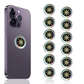 Yuanchu 12 Pcs Phone Stickers, Cell Phone Stickers for Smart Phones/Tablets/Laptops/Computer/WiFi/Priner/TV Electronic Devices Stickers(Silver)