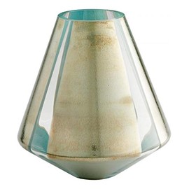 Green Stargate 10.75 Inch Tall Glass Vase