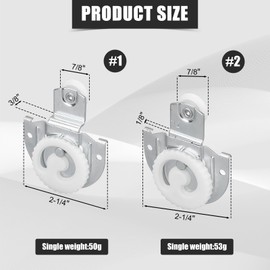 4pcs Sliding Closet Door Roller Kit, Flexible Sliding Wardrobe Door Hardware Set with Screws Smooth & Quiet Shower Sliding Door Wheels Runner Replacement for Sliding Closet Bedroom Wardrobe