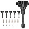 HYR Set of 6 Ignition Coil Pack and Iridium Spark