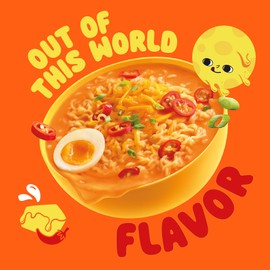 OTOKI Cheese Ramen, Spicy Flavor (8 Pack) | Bold, Cheesy & Spicy Instant Noodles (PACK OF 8, Spicy Flavor)