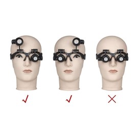 Kingscope LED Illuminated Double Eye Jeweler Watch Repair Magnifying Glasses Loupe Headband Magnifier -8 Interchangeable Lens: 2.5X/4X/6X/8X/10X/15X/20X/25X