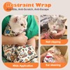ELEMONY Cat Grooming Wrap, Cat Wrap Self-Adherent, Anti-Scratch Anti-Bite, Anti-Escape