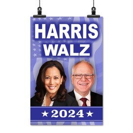 ClassicPix Print 11x17: Kamala Harris and Tim Walz 2024 with Portraits