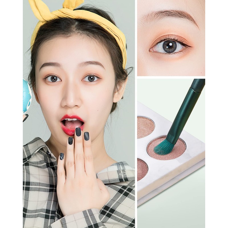 Eigshow Make-Up Brush Set, Pack of 8 Green, Pack of