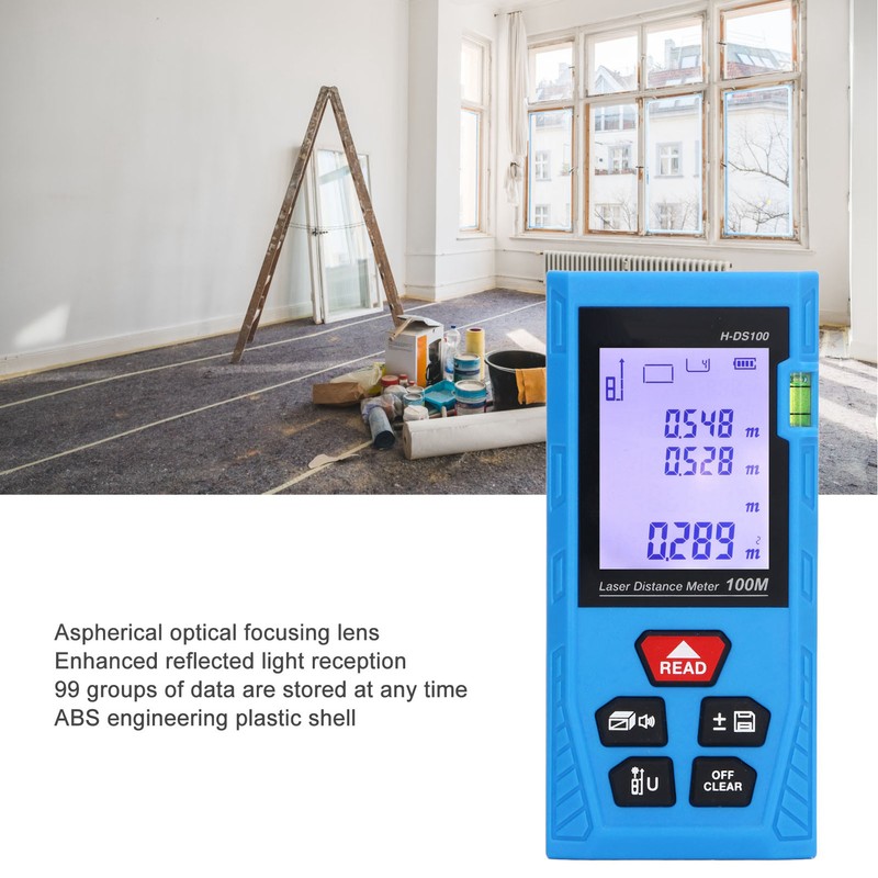 Laser Distance Meter High Accuracy Handheld Red Light Distance Detection