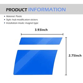 Ferianl 6PCS Car Tire Stickers, Reflective Wheel Rim Stripe Decals, Universal Car Decal, Waterproof Tire Rims Sticker, for 18-21 Inch Wheel Rim Decorative Accessories (Blue)