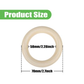 20 Pcs Unfinished Wooden Rings for Crafts, 70mm/2.7inch Natural Wood Rings Without Paint, Macrame Rings for DIY, Jewelry Making