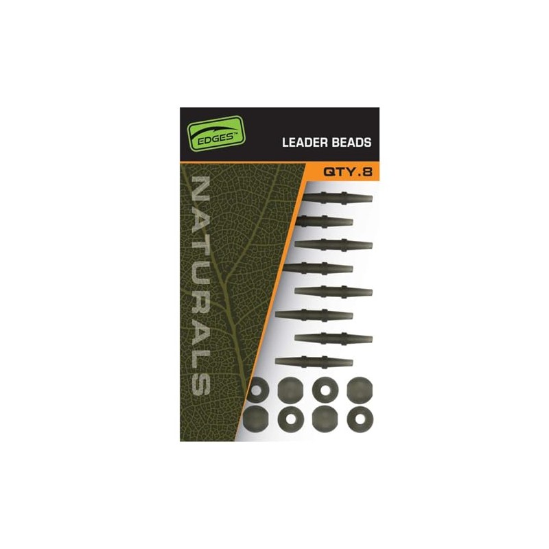 Fox Edges Naturals Leader Beads - 8 Beads & Sleeves,