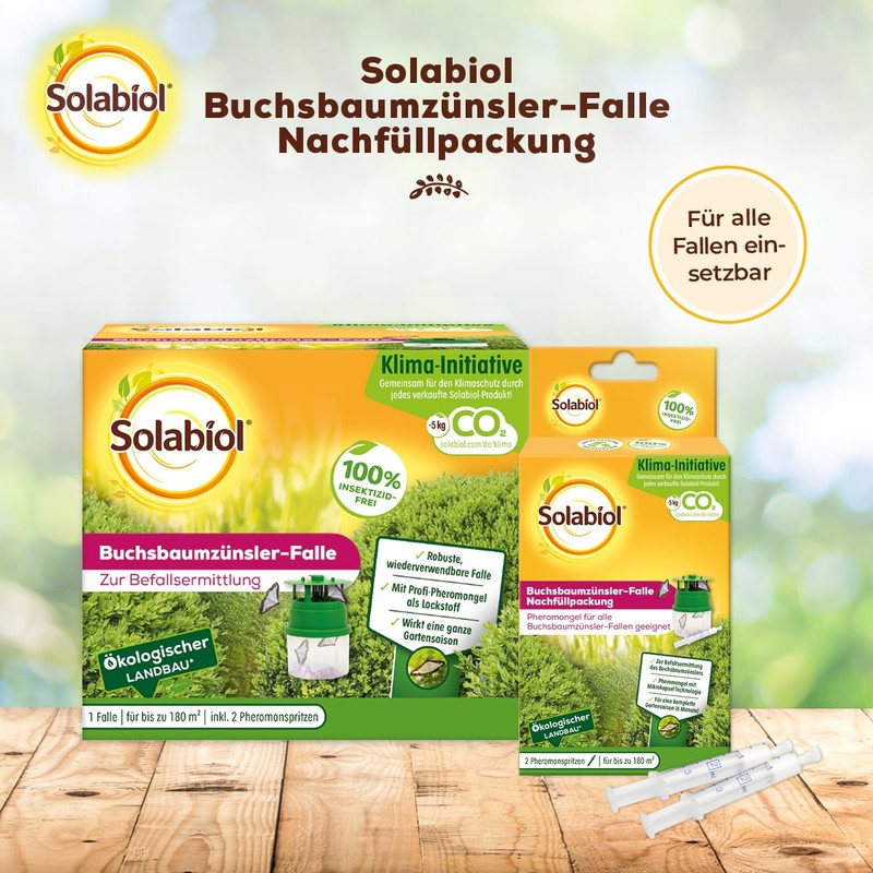 Solabiol Boxwood Moth Trap Refill Pack for Filling Solabiol Boxwood