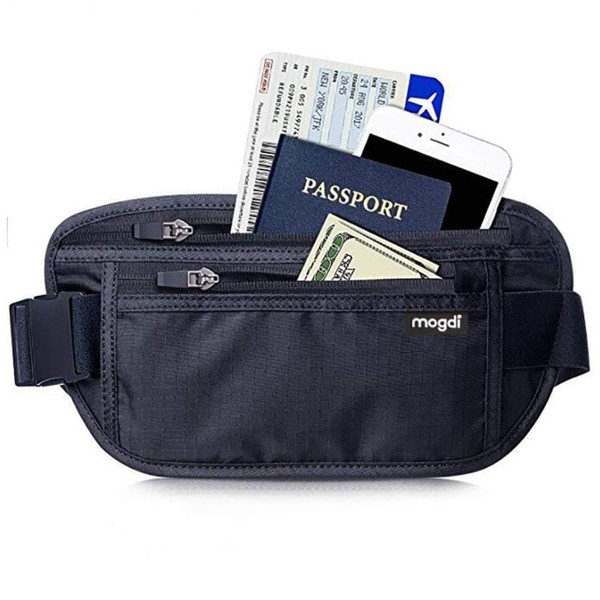 Professional RFID Blocker Protected Bum Bag Flat Belt Bag for