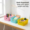 Colorful Small Plastic Storage Woven Baskets, 6 Pack Versatile Shelf